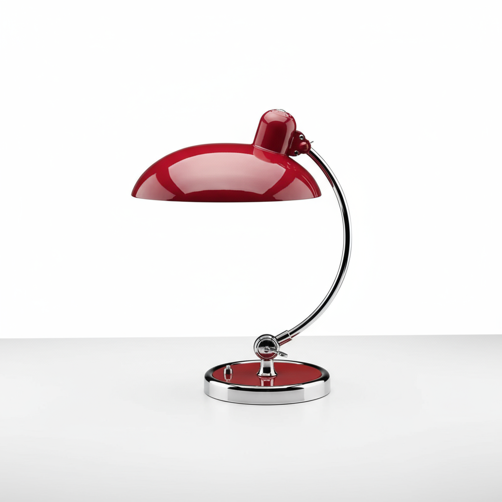 ScandiArc Table Lamp | Bauhaus-Inspired Curved Metal Design