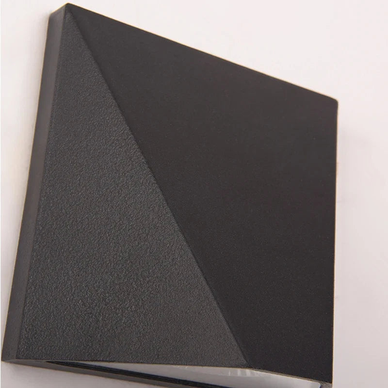 Modern Black LED Wall Light | 5W Waterproof Aluminium Outdoor Lamp