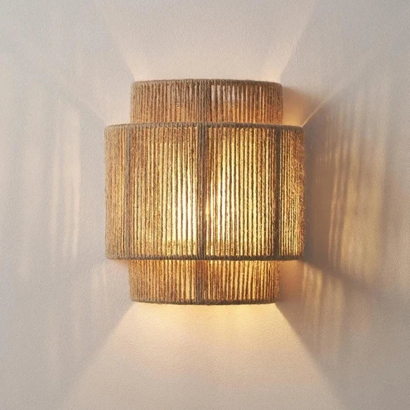 RattanGlow | Handwoven Rattan Wall Lamp