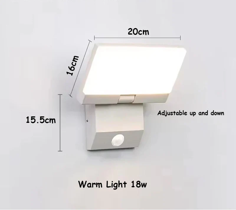 LumiFold Outdoor Wall Light | IP65 Waterproof & Motion Sensor Option