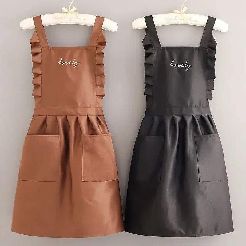 FloraBelle | Princess Style Waterproof Apron | Floral Work Uniform
