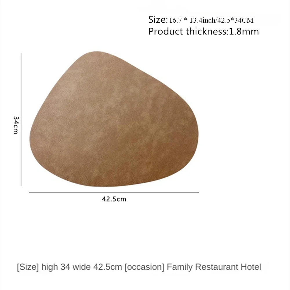 NordicDrop | Double-Sided Faux Leather Placemats | Non-Slip & Heat Resistant