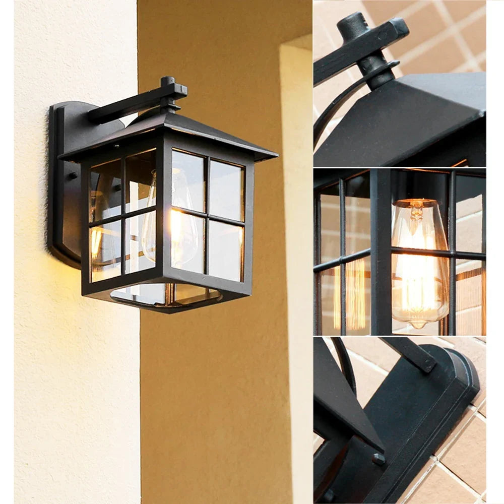 Camden Outdoor Wall Lamp | Vintage E27 Lantern Sconce