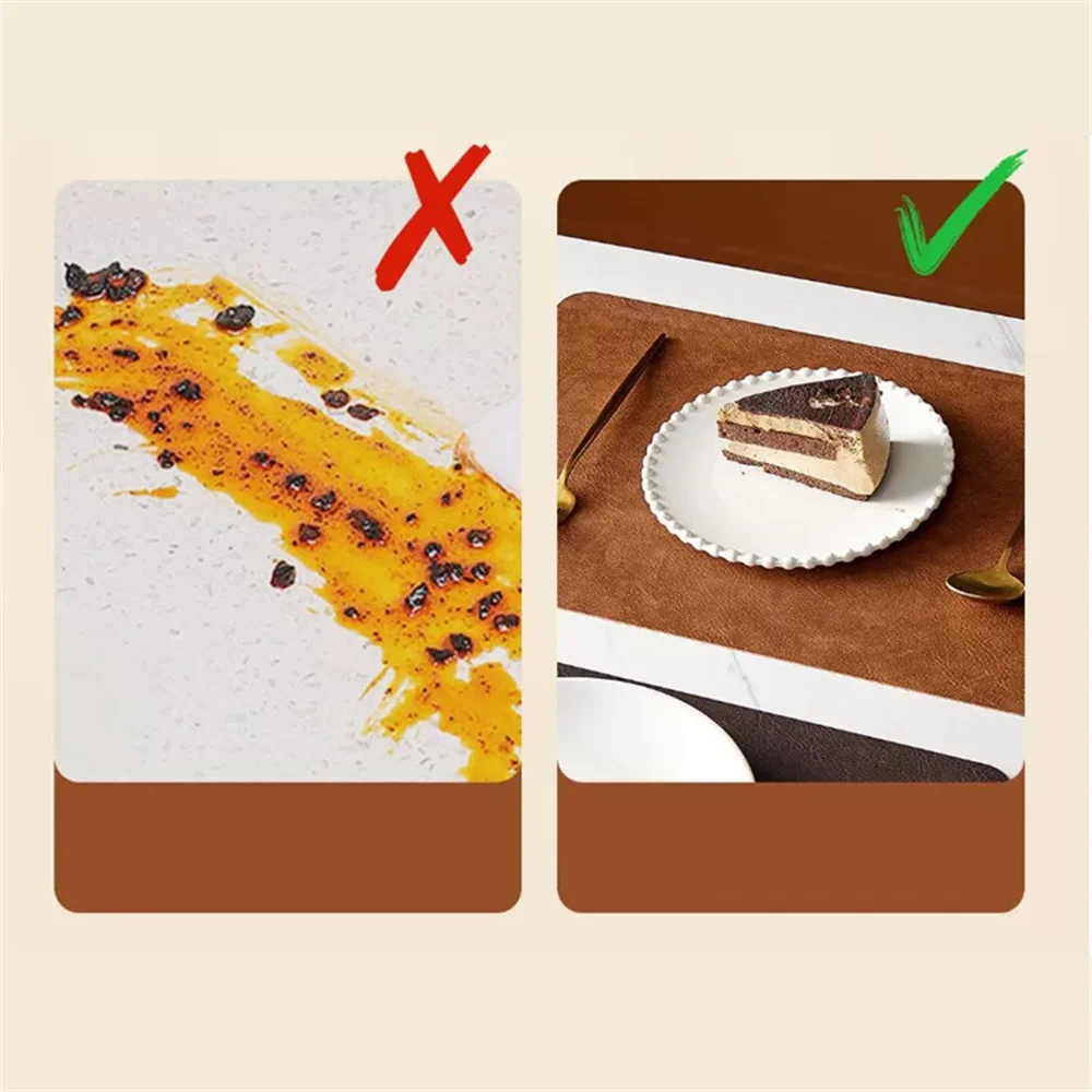 DuoMat | Double-Sided Faux Leather Placemats | Heat Resistant & Waterproof