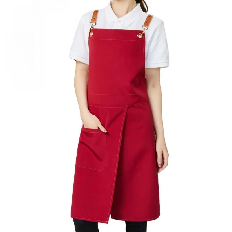 WorkEase | Waterproof Canvas Apron | Split Skirt Design with Pockets