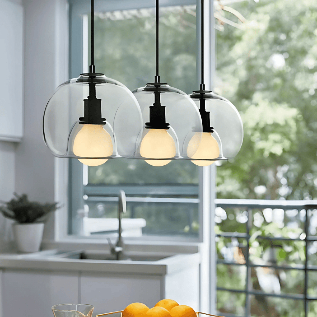 Clyde Glass Pendant Light | Modern Handblown Elegance
