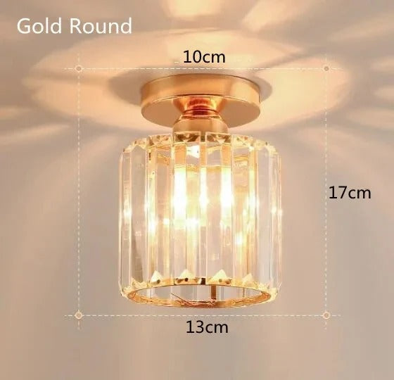 Crystal Ceiling Light | Elegant Corridor & Aisle Lamp